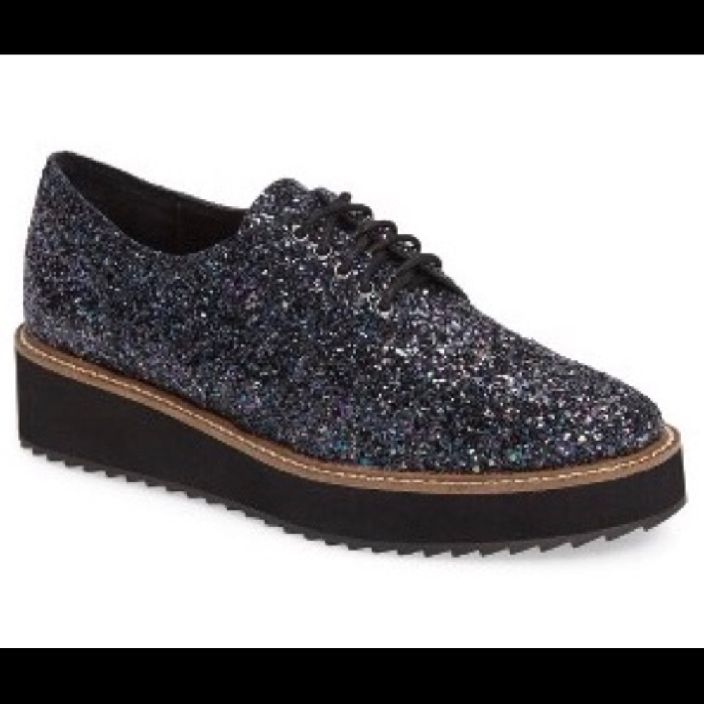 Shellys of London Emma Black/Multi Glitter Oxford